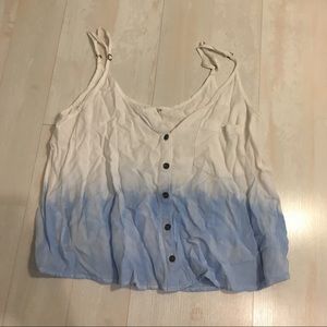 Forever 21 blue and white flowy tank